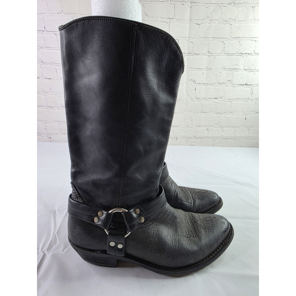 Golden Goose GGDB Black Leather Biker Harness Boots Women's Size 8